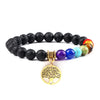 Bracelets d&#39;arbre de vie de 7 chakras en pierre naturelle Reiki, perles de guérison, Bracelets pour femmes et hommes, Bracelet de Yoga, bijoux de méditation, cadeau 