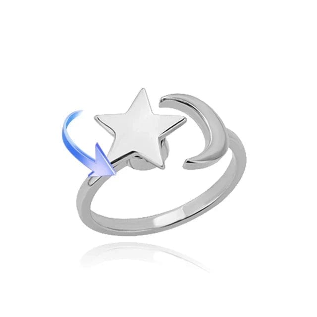 Moon and Stars Spinner Ring