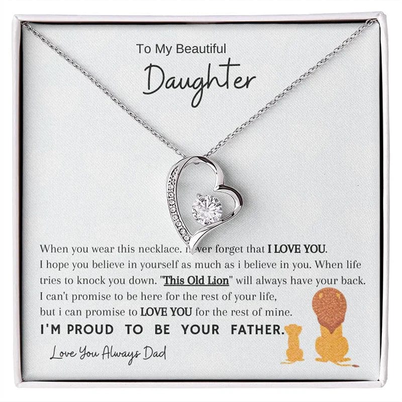 To My Beautiful Daughter - Heart Pendant Necklace