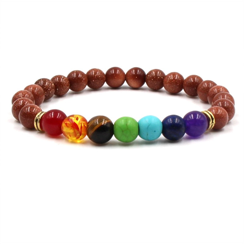 Anxiety Beads, Worry Beads, Stress Relief Beads, Fidget Beads That Can Help  With Anxiety Relief. Made With Lava Rocks and Chakra Beads. 