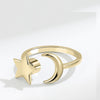 Anxiety Relief Ring Moon and Star 