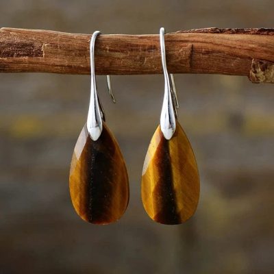 Earrings with Natural Stones