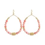 Natural Stone Hoop Earrings