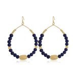 Natural Stone Hoop Earrings