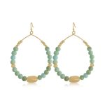 Natural Stone Hoop Earrings