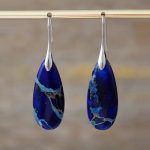 Natural Stone Tear Drop Earrings