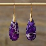 Natural Stone Tear Drop Earrings