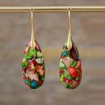 Natural Stone Tear Drop Earrings