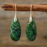 Natural Stone Tear Drop Earrings