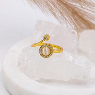 Opal Spinner Worry Ring