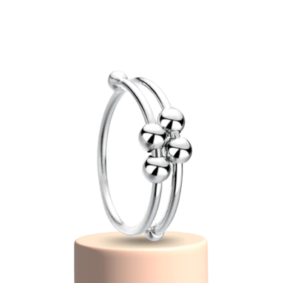 ORIE™ - Bague Anxiété, Anti-Stress | Silver Ball