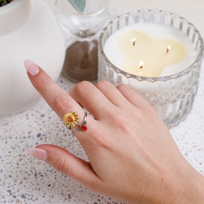 Sunflower Spinner Worry Ring