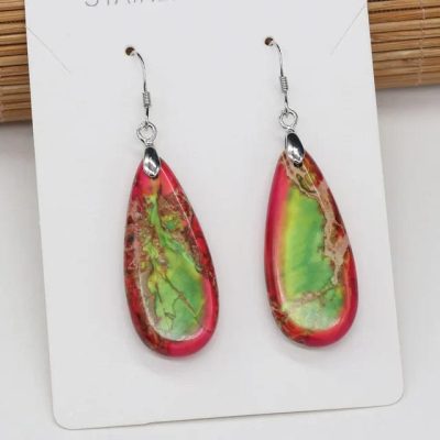 Teardrop Natural Stone Earrings